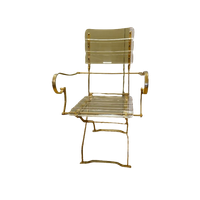 Vintage Plexiglas Stoel Fauteuil Goud Acrylglas