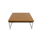 Vierkante Salontafel Houtfineer En Verchroomd Onderstel - Reliving thumbnail 1