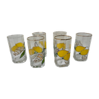 Paul Nagel - Set Of 6 - Hand Painted (Water Or Lemonade) Glasses From The ‘Tiffany’ Series thumbnail 1