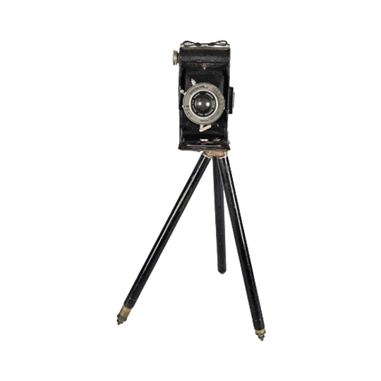 Kodak - London- 100mm - Anaston F/6.3 Mount 370 Camera - W/ Brownie "dakon" Met Statief - 1940's 1