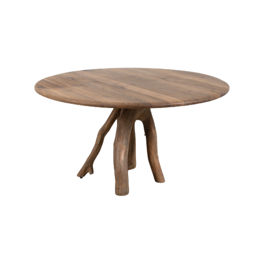 Robuuste, Unieke, Eikenhouten Eettafel 68911 1