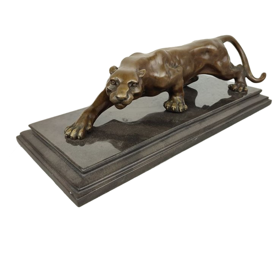 Antoine-louis Barye - Bronzen Panter 1