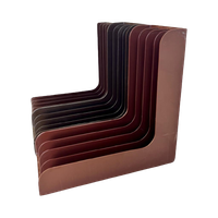 Vintage Bruine Vinyl Houder Elpees