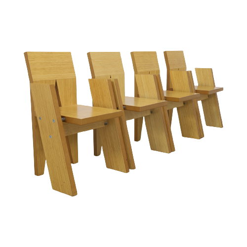 4X Architectural Chair, One-Off By Dutch Architect Kees Doornenbal, 1990S