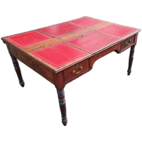 Antiek Dubbelzijdig Schrijftafel, Partner Bureau, Bureau