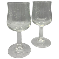 Set Kleine Wijnglazen Loodkristal Geslepen Aar 2 Stuks