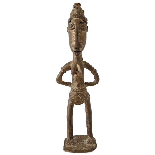 Oud Afrikaans Brons Of Messing Beeldje 1