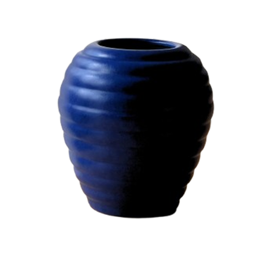 Vintage Cobalt Blue Ceramic Vase 1