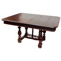 Tafel In Hendrik Ii-stijl. Massief Notenhout.
