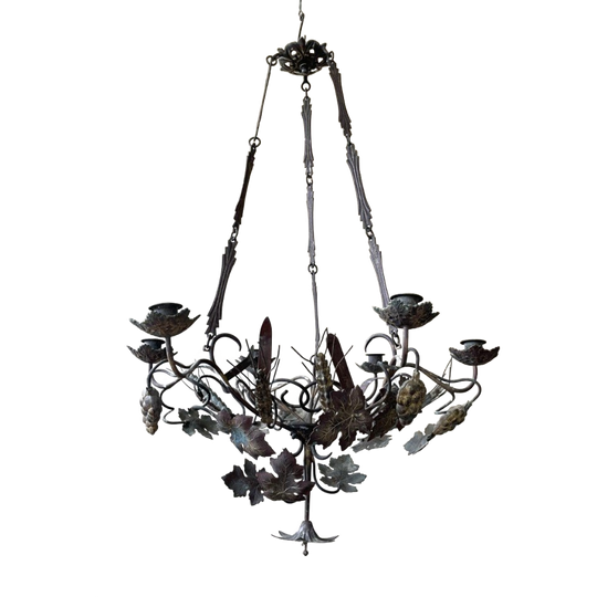 Oogstlamp Kerklamp Hanglamp Voor Kaarsen Frans Antiek 1