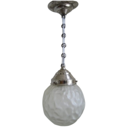 Art Deco Hanglamp Met Mat Glazen Bol 1
