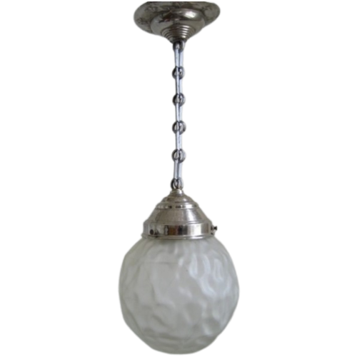 Art Deco Hanglamp Met Mat Glazen Bol