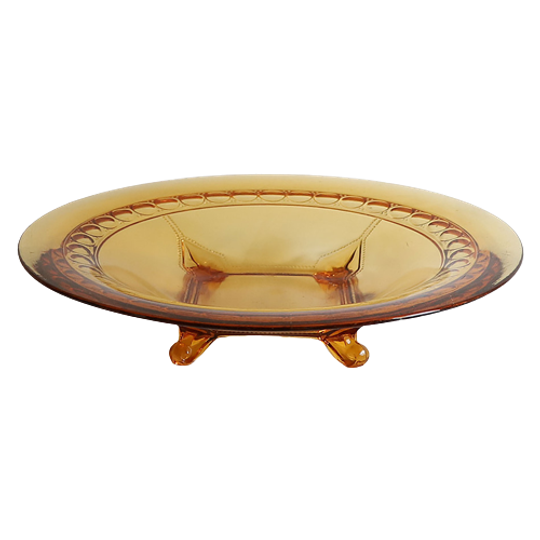 Vintage Amber Persglas Schaal, Jaren '50 | Kerst 1