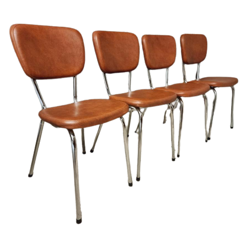 Set Retro Stoelen Frans Design 60S 4 Stuks