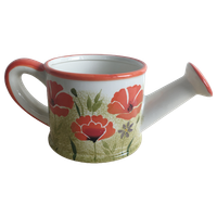 Planten Gieter Keramiek Met Bloemen