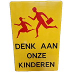 Vintage Verkeersbord Metalen Bord thumbnail 1