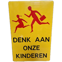 Vintage Verkeersbord Metalen Bord