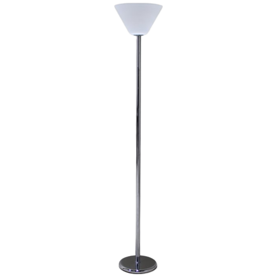 Vintage Vloerlamp - Wit, Zilver, Chroom 1