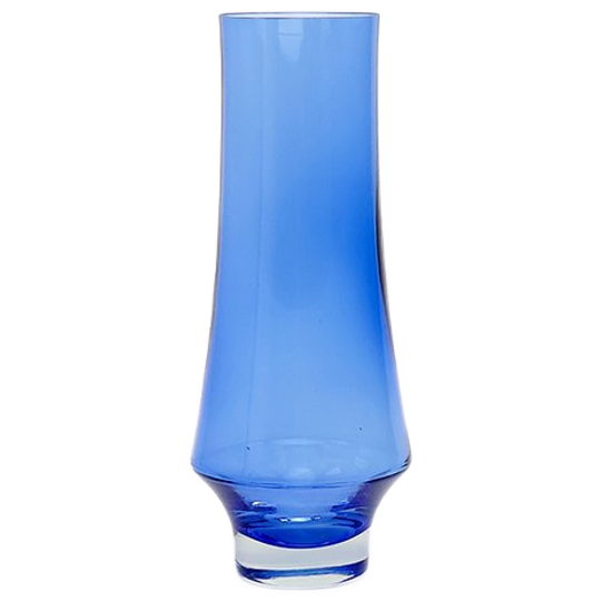 Riihimaen Lasi 1374 Blauw Glazen Vaas, 1960s 1