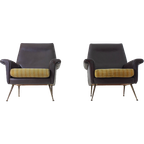 Two Modernist Italian Lounge Chairs thumbnail 1