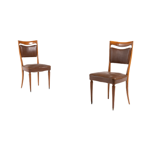Mid-Century Italian Chairs / Eetkamerstoel / Stoel From Vittorio Dassi, 1950S