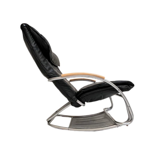 Lederen Bonaldo Swing Loungestoel Van Jochen Hoffman, 1990'S 1