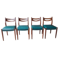 Set 4 Vintage Stoelen Deense Stoelen Jaren 60