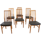 Set Van 6 Kai Kristiansen Stoelen Voor Schou Andersen Vintage 'lille Arden' thumbnail 1