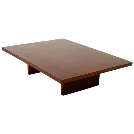 Large Bamboo And Wood Coffee Table By Axel Vervoordt 1980s 1
