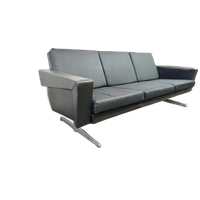 Vintage Jaren 70 Zetel / Canapé / Couch Met Chromen Frame