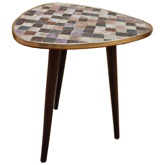 Vintage Mozaïek Bijzettafel Plantentafeltje Tafeltje 1