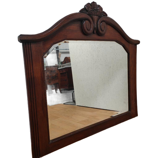 Antieke Facet Geslepen Spiegel, Landelijke Schouwspiegel 103 1