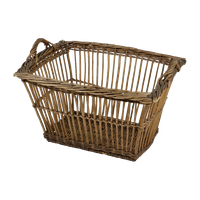 Grote Rieten Mand Dekens Xl Karaktervol 2de Helft 20ste Eeuw 75cm