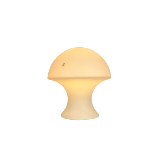 Zeldzame Witte Melkglas Peill En Putzler Paddestoel / Mushroom Tafellamp 1970 1