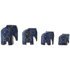 Set Vintage Olifantjes Olifant Beeld Houten Beeldje thumbnail 1