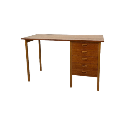 Scandinavisch Vintage Teak Fineren Bureau