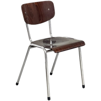 Vintage Stapelbare Stoelen Met Plywood Zitting