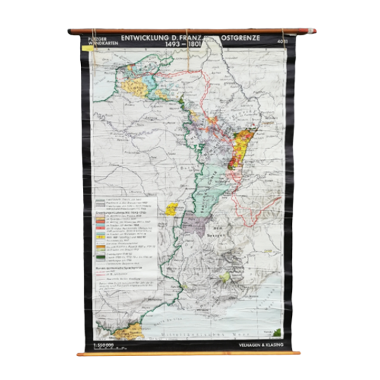 Schoolkaart (d) - Ontwikkeling Franse Oostgrens 1493-1801 1