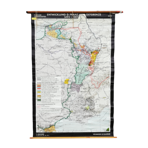 Schoolkaart (D) - Ontwikkeling Franse Oostgrens 1493-1801