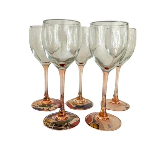 5x Wijnglas Roze Steel Luminarc 1