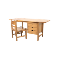 Grenen Houten Bureau Met Verlengbaar Blad 64572
