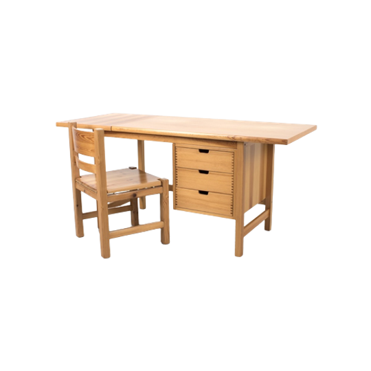 Grenen Houten Bureau Met Verlengbaar Blad 64572 1
