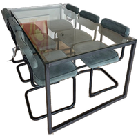 Industrial Glass Table