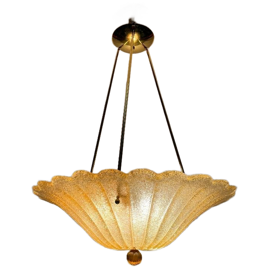 Murano Due Hanglamp Messing Goud Glas Italiaans Design 1