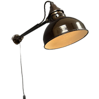 Vroege Rademacher Wandlamp Met Grote Emaille Kap