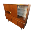 Vintage Highboard Teakhout, Jaren '60 thumbnail 1