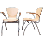 Set 4 Bingo Eetkamerstoelen Vlinderstoel Retro Design Stoelen thumbnail 1