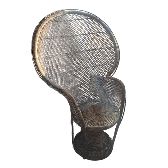 Vintage Rotan Pauwenstoel 1