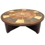 Vintage Deens Design Brutalist Salontafel, Tue Poulsen, Rond thumbnail 1