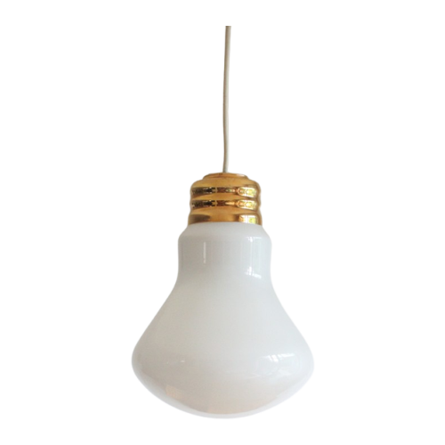 Glass Lightbulb Shaped Pendant Lamp